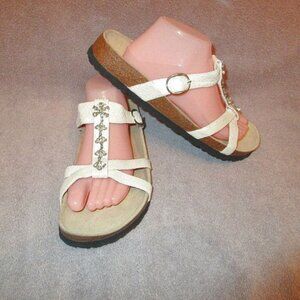 Birkenstock Betula Tango Jeweled Sandals Size 12 43 Iridescent Embossed Leather